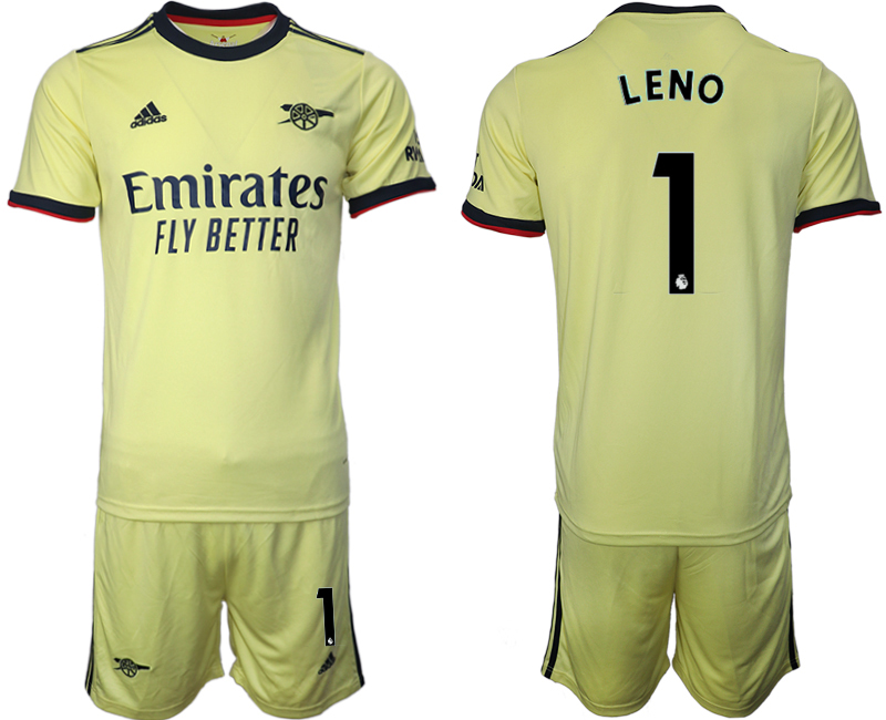 Men 2021-2022 Club Arsenal away yellow #1 Soccer Jersey->arsenal jersey->Soccer Club Jersey